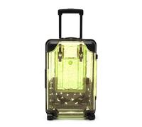 FARYODI Mini valigetta da viaggio porcellino salvadanaio, trasparente, confezione regalo per denaro, salvadanaio con funzione di supporto per cellulare, decorazione per viaggi, matrimonio e compleanno