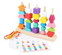 FARYODI Montessori - Gioco a filo per bambini dai 3 anni in su, con vano portaoggetti e carte, in legno per bambini dai 3 4 5 anni in su