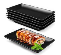 FARYODI Piatti rettangolari da portata in porcellana, 6 pezzi, piatti da portata rettangolari, piatti da dessert per sushi, insalata, torte, antipasti, frutta