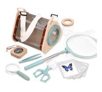 FARYODI Set di ricercatori per bambini, 8 pezzi: set esploratore per bambini dai 4 anni in su, con lente di ingrandimento per bambini, set di ricercatori per bambini, campeggio, esplorazione della