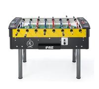 FAS PENDEZZA Calcio Balilla Mundial - Biliardino Professionale di Design, Uso interno, Campo in Vetro Temperato, Aste Passanti, Gettoniera 1€, Calcetto Balilla cm 146x78x76, Include 10 Palline