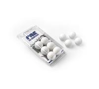 FAS Set 10 Palline Calcio Balilla, 33mm, Plastica, Bianco Giallo Arancione, 19g (Bianche)