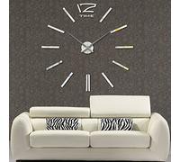 FAS1 - Orologio da Parete 3D, Colore Argento, Grande