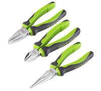 Fasano Tools Set 3 Pinze Professionali, Verde e Grigio, Impugnatura Bi-materiale Ergonomica, FG 59XT/S3, per Uso Professionale