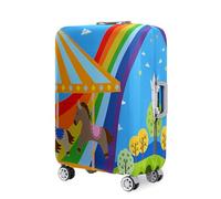 Fasbuy Copri Valigia, Coprivaligia Grande, Coprivaligia Elastico, Bagaglio da Viaggio Copertura, Proteggere da Graffi, per Business/Bagagli, Modello di Parco Divertimenti (Arcobaleno,L)
