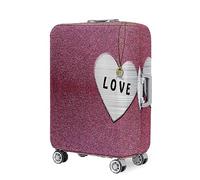 Fasbuy Copri Valigia Travel Elastico, 3D Coprivaligia Anti-Polvere Lavabile, Cover Valigia per 18-32 Pollici Proteggere Bagaglio Copri Trolley per Media e Grande (Pizzo quadrato,M)