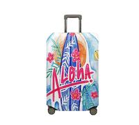 Fasbuy Copri Valigia Travel Elastico, Estate Coprivaligia Anti-Polvere Lavabile, Cover Valigia per 18-32 Pollici Proteggere Bagaglio Copri Trolley per Media e Grande (foglia sottile,S)