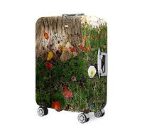 Fasbuy Copri Valigia Travel Elastico, Fiore 3D Coprivaligia Anti-Polvere Lavabile, Cover Valigia per 18-32 Pollici Proteggere Bagaglio Copri Trolley per Media e Grande (Papavero,L)