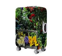 Fasbuy Copri Valigia Travel Elastico, Fiore 3D Coprivaligia Anti-Polvere Lavabile, Cover Valigia per 18-32 Pollici Proteggere Bagaglio Copri Trolley per Media e Grande (Giacinto,XL)