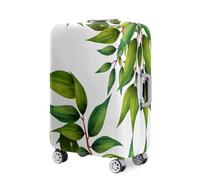Fasbuy Copri Valigia Travel Elastico, Piante a Foglia 3D Coprivaligia Anti-Polvere Lavabile, Cover Valigia per 18-32 Pollici Proteggere Bagaglio Copri Trolley per Media e Grande (Verde 3,L)