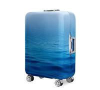 Fasbuy Copri Valigia Travel Elastico, Serie Lago 3D Coprivaligia Anti-Polvere Lavabile, Cover Valigia per 18-32 Pollici Proteggere Bagaglio Copri Trolley per Media e Grande (Blu 6,S)