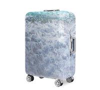 Fasbuy Copri Valigia Travel Elastico, Serie Lago 3D Coprivaligia Anti-Polvere Lavabile, Cover Valigia per 18-32 Pollici Proteggere Bagaglio Copri Trolley per Media e Grande (Blu 7,L)