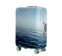 Fasbuy Copri Valigia Travel Elastico, Serie Lago 3D Coprivaligia Anti-Polvere Lavabile, Cover Valigia per 18-32 Pollici Proteggere Bagaglio Copri Trolley per Media e Grande (Blu 1,M)