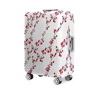 Fasbuy Copri Valigia Travel Elastico, Stile Cinese 3D Coprivaligia Anti-Polvere Lavabile, Cover Valigia per 18-32 Pollici Proteggere Bagaglio Copri Trolley per Media e Grande (fiore di prugno,L)