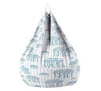 Fasbuy Pouf Poltrona Sacco in Cotone e Lino, Grande Copertura per Poltrona Sacco (senza imbottitura), Stampa Animali Marini Bean Bag per Adulti Bambini (Medusa,L)