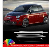 Fasce adesive Fiat 500 BICOLORE strisce bordini perimetrali carrozzeria 12 mm ##