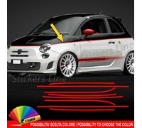 Fasce adesive Fiat 500 BICOLORE strisce bordini perimetrali carrozzeria 18 mm