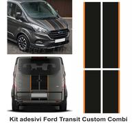 Fasce adesive Ford TRANSIT Custom Turneo BICOLORE - COMBI strisce nero arancio