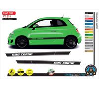 Fasce adesive portiere laterali compatibili Fiat 500 Abarth 595 Corse S14