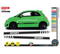 Fasce adesive portiere laterali compatibili Fiat 500 Abarth 595 Sport FT S1