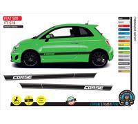 Fasce adesive portiere laterali compatibili Fiat 500 Abarth 695 595 Corse S18