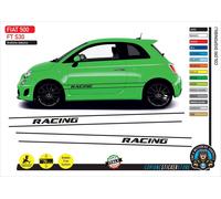 Fasce adesive portiere laterali compatibili Fiat 500 Abarth 695 595 Racing S30