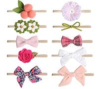 Fasce annodate elastiche neonate Turbante neonato turbante Fasce morbide e fiocchi Accessori per capelli