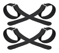 Fasce Antiscivolo per Scarpe e Stivali, 4 Pezzi in Nylon e Metallo | Metallico Regolabile, Fissaggio Sicuro su Calzature, Nero, per Caccia e Pesca Ghiaccio