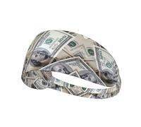 Fasce antisudore con banconote da cento dollari, fasce per capelli antiscivolo, sport all'aria aperta, allenamento, corsa, per uomini e donne