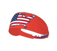 Fasce antisudore con bandiera americana per il primo maggio, fasce per la testa antiscivolo, sport all'aria aperta, allenamento, corsa, per uomini e donne