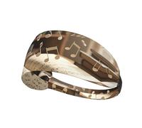 Fasce antisudore con stampa di note musicali per uomo e donna, per esercizi, basket, corsa, fitness, fasce antiscivolo