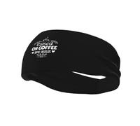 Fasce antisudore Raised On Coffee and Jesus per uomo e donna, bandana sportiva elasticizzata alla moda, per corsa, yoga, sport in palestra