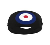 Fasce antisudore sportive della Royal Air Force britannica, rotonde, per uomo e donna, antiscivolo, elastiche, per basket, tennis, allenamento, palestra, yoga, assorbenti e traspiranti (nero)