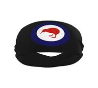 Fasce antisudore sportive della Royal New Zealand Air Force per uomo e donna, elastiche antiscivolo, per basket, tennis, allenamento, palestra, yoga, assorbenti e traspiranti (nero)