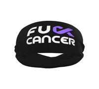 Fasce antisudore sportive per uomini e donne contro il cancro al pancreas, fasce da polso elastiche antiscivolo per basket, tennis, allenamento in palestra, yoga, assorbenti e traspiranti (nere)