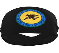 Fasce antisudore sportive The Great Seal of The Choctaw Nation per uomo e donna, polsiere e fasce elastiche antiscivolo per basket, tennis, allenamento, palestra, yoga, assorbenti e traspiranti (nero)
