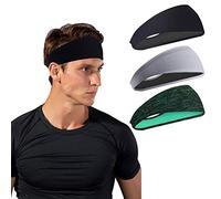Fasce antisudore unisex Fasce sportive - 3 confezioni Fasce antisudore per allenamento antiumidità per corsa, cross training, yoga e ciclismo