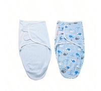 Fasce avvolgenti Bublo Baby per neonati, confezione da 2, fasce avvolgenti per neonati, 0-7 mesi, sacco nanna regolabile, marsupio porta-bebè in morbido cotone biologico per un sonno sicuro e accoglie