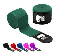 Fasce Boxe 5 Metri Semi-Elastiche e con Passante per Il Pollice. Bendaggi Boxe Uomo e Donna (Kick Boxing, Muay Thai, MMA, Arti Marziali, fitboxing). Nastri Boxe Traspiranti (Verde)