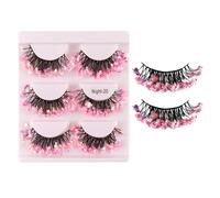 Fasce Ciglia Finte Artificiali | 3 Paia Di Extension Glitter Arricciate Adatte Al Trucco Degli Occhi,Extension Con Glitter,Per Donne Ragazze Lei Moglie Carnevale Feste Festival Performance Club