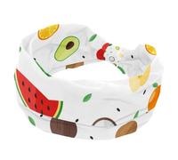 Fasce colorate con frutta per donne e ragazze, morbida fascia larga elastica con nodo, fascia per capelli sportiva alla moda per allenamento, yoga, palestra, corsa