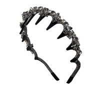 Fasce con denti | Cerchio da sposa per capelli ad alta corona | Fascia elegante per uso quotidiano Palestra Viaggio Estate e Festival