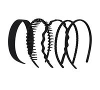 Fasce con denti per le donne - Accessorio per il controllo dei capelli sciolti, 5 pezzi Fascia a pettine flessibile antiscivolo | per ragazze adolescenti esercizio yoga uso