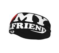 Fasce con scritta "Amo la mia ragazza", sportive e traspiranti per allenamento e corsa