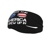 Fasce con scritta nostalgica "Mi manca l’America in cui sono cresciuto", sportive e traspiranti per corsa