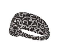 Fasce da allenamento da donna, astratto minimalista, serpente, bianco, fascia per il sudore, per donne, traspirante, per sport, corsa, atletica, yoga, palestra