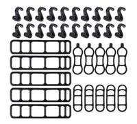 Fasce da bicicletta per manubrio, cinghia di montaggio per torcia elettrica della bicicletta, supporto per luci della bicicletta con gancio a forma di S, cinturino sicuro da 35 pezzi, cinghia per