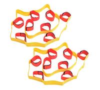 Fasce da corsa per squadre di passi giganti per 3 persone, 1 paio di cinghie da corsa a tre gambe per più persone, attrezzatura per giochi cooperativi all'aperto (8-person leggings (1 pair))