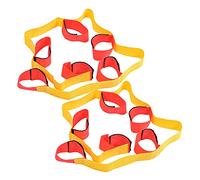 Fasce da corsa per squadre di passi giganti per 3 persone, 1 paio di cinghie da corsa a tre gambe per più persone, attrezzatura per giochi cooperativi all'aperto (6-person leggings (1 pair))