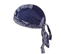Fasce da donna moda uomo donna cotone cappuccio sudore traspirante berretto bandana motociclista capo avvolgere ad asciugatura rapida cappello Biker Om fascia, Marina Militare, Taglia unica